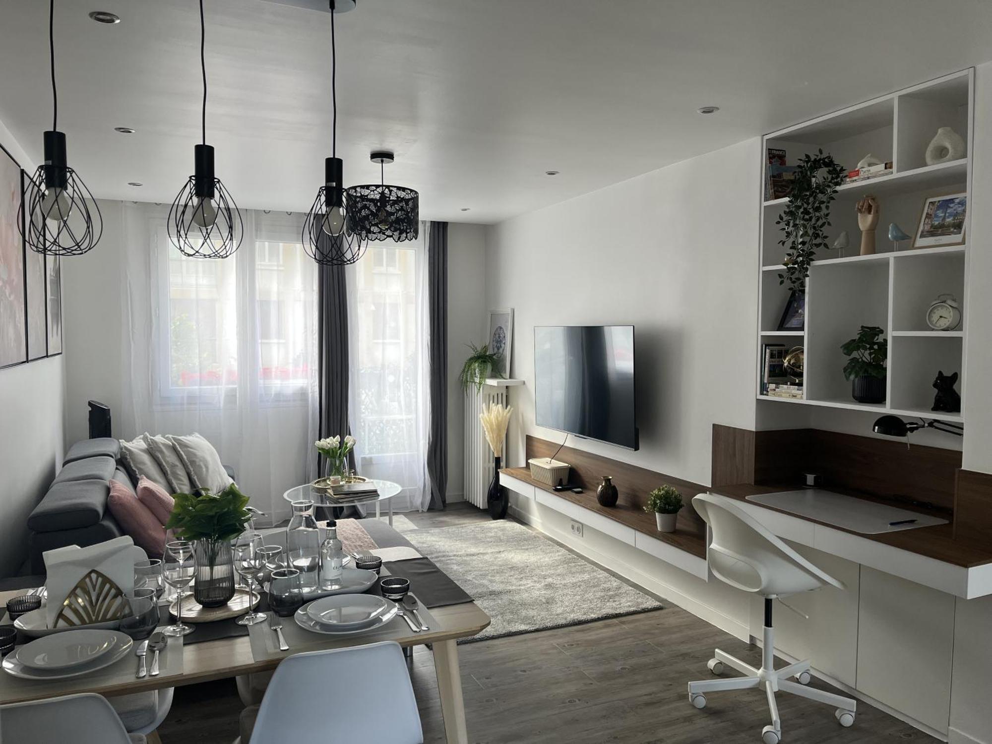 Entire 60M2 Apartment - Close To Paris - Parking - Kitchen - 2Min Rerb - Olympic'24 Бур-ла-Рен Екстериор снимка